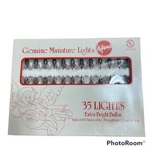 Vintage Tulip Christmas Lights Red 35 String NEW Flowers Reflector